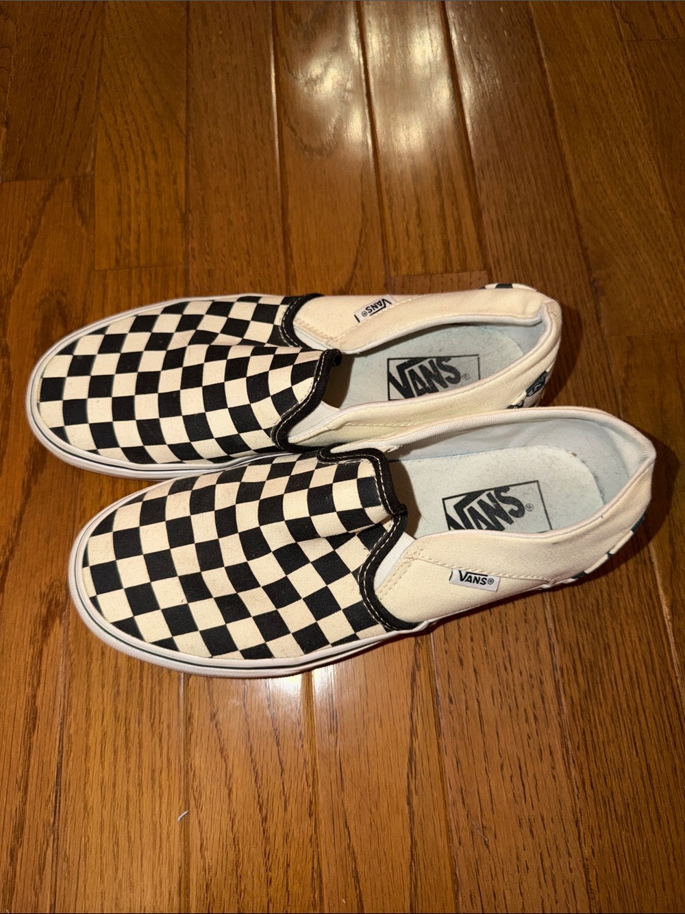 Vans Classic Slip-On Checkerboard Black and White Sneakers